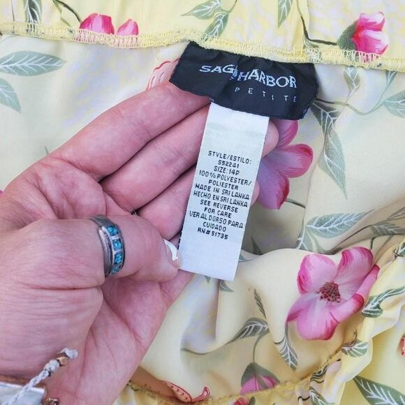 SAG HARBOR FLORAL SKIRT SUMMER SPRING COTTAGECORE FAIRYCORE - Picture 3 of 3